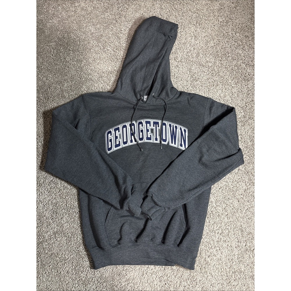 Men's Gray Champion Georgetown Hoodie Size Small